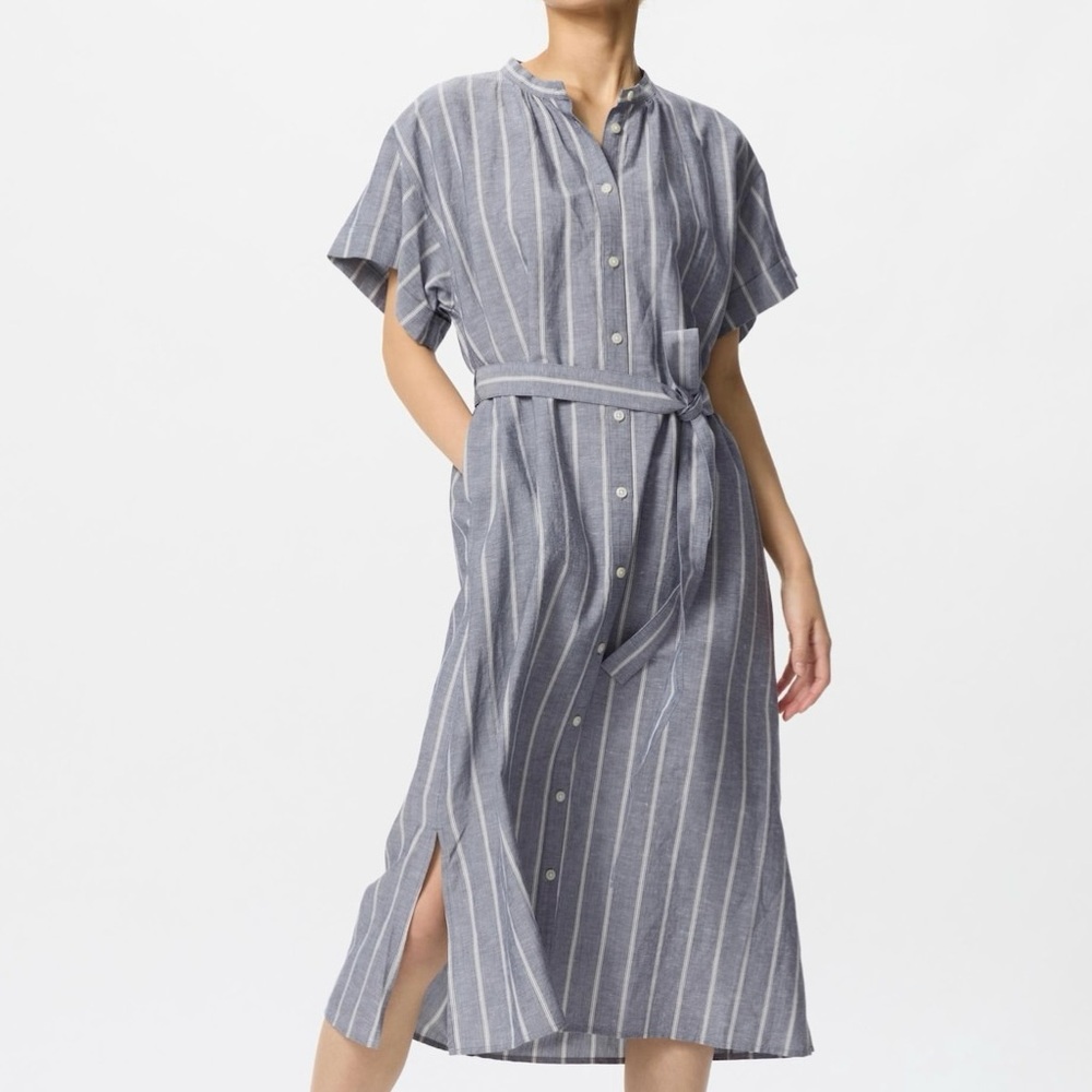 Uniqlo Linen Blend Relaxed Dress